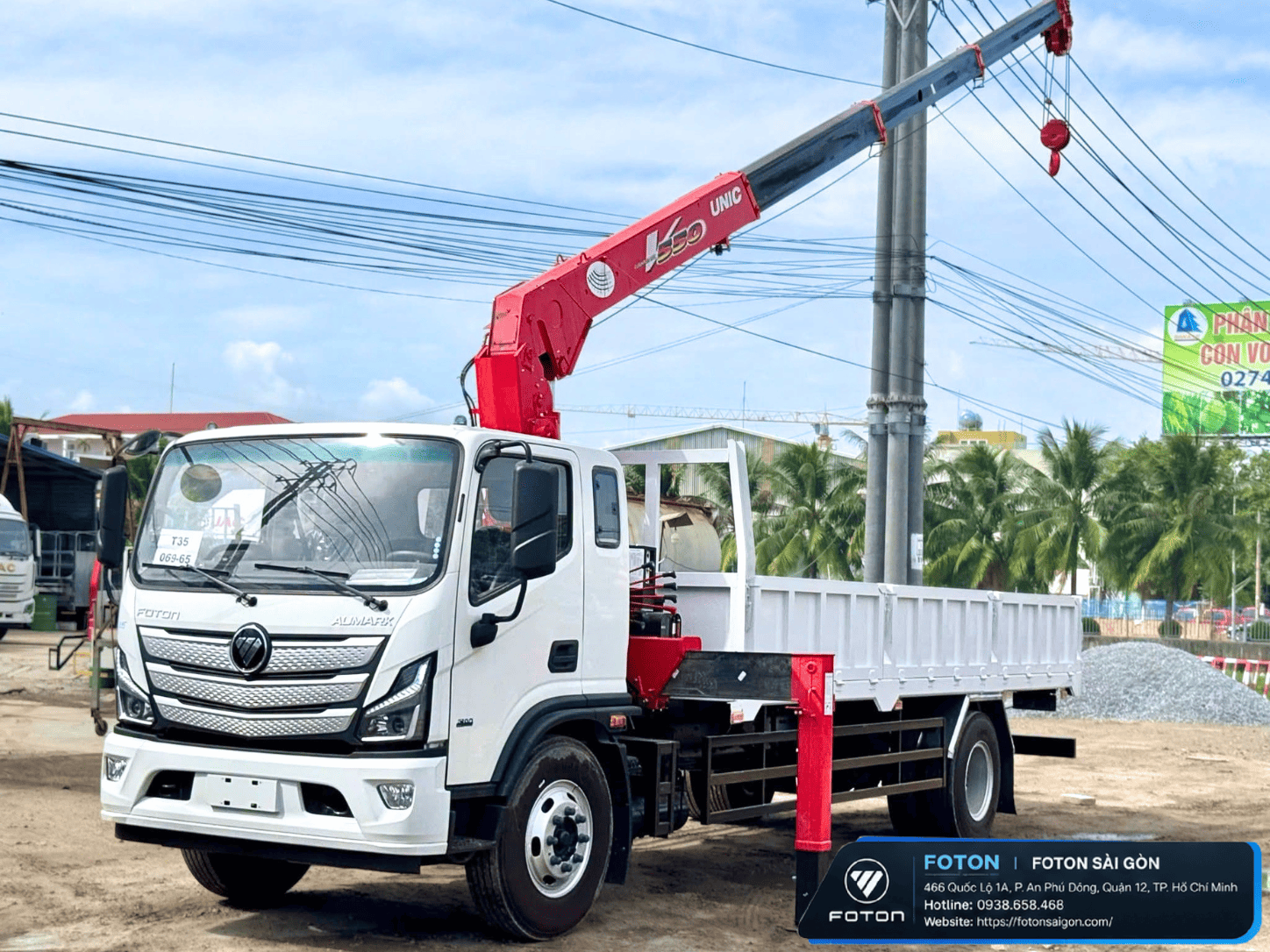 FOTON AUMARK S90 GẮN CẨU UNIC 550 (4 KHÚC)